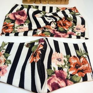 Multi Flowers Turban Set